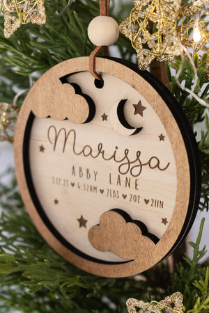 Baby's First Christmas | Custom Ornament | Birth Announcement | 2023 Ornament | 1st Christmas | Baby Keepsake | Newborn Christmas