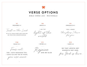 Bible Verse LED Light, Custom LED Night Light, Favorite Bible Verse, LED Frame, New Home Gift, Christian Gift