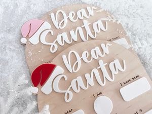 Dear Santa Board, Letter to Santa Board, Kids Christmas Lis Signt, Dry Erase Christmas Sign, Dear Santa Wish List, Kids Christmas Letter