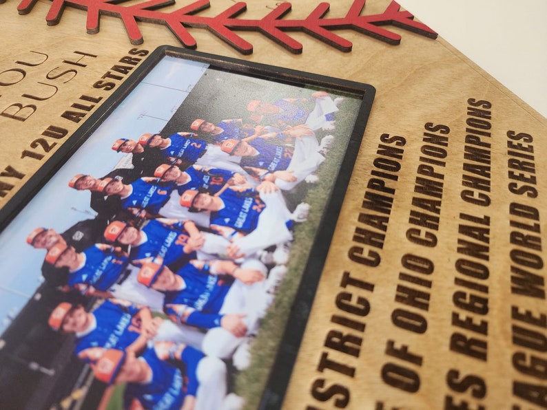 Customizable Baseball Plaque Frame, Thank You Coach 2023, Team picture frame, End of Season Coach Gift, Custom Senior gift or Coach Gift,