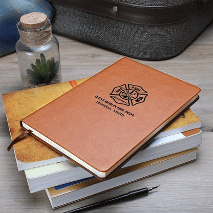 Firefighter Gift, Fire Fighter Journal, Firefighter Personalized Leather Journal, Fireman Gift, Fireman Notebook, Firemen Journal