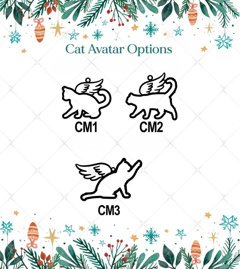 Personalized Cat Loss Ornament | Cat Memorial Ornament, Pet Loss Ornament, Sympathy Gift, Cat Name Ornament, Cat Sympathy Memorial Ornament