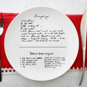 Personalized Handwritten Recipe Plate: Photo Picture Plate, Kitchen Gift