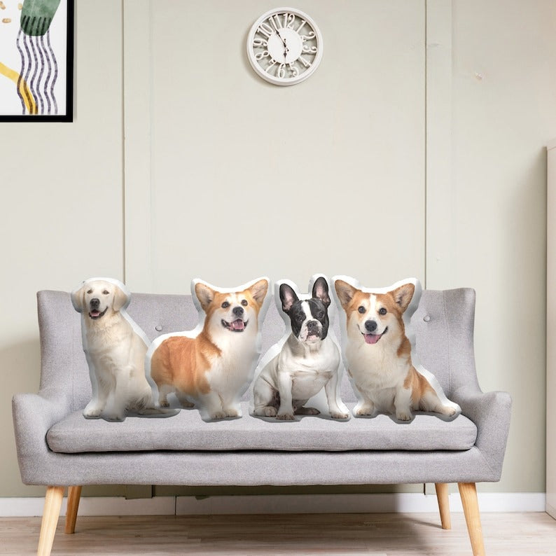 Custom Cat-shaped throw pillow, Personalized cat cushion, Custom pet pillow, Pet portrait pillow, Dog Pillow, Cat Pillow, Pet Memorial Gift