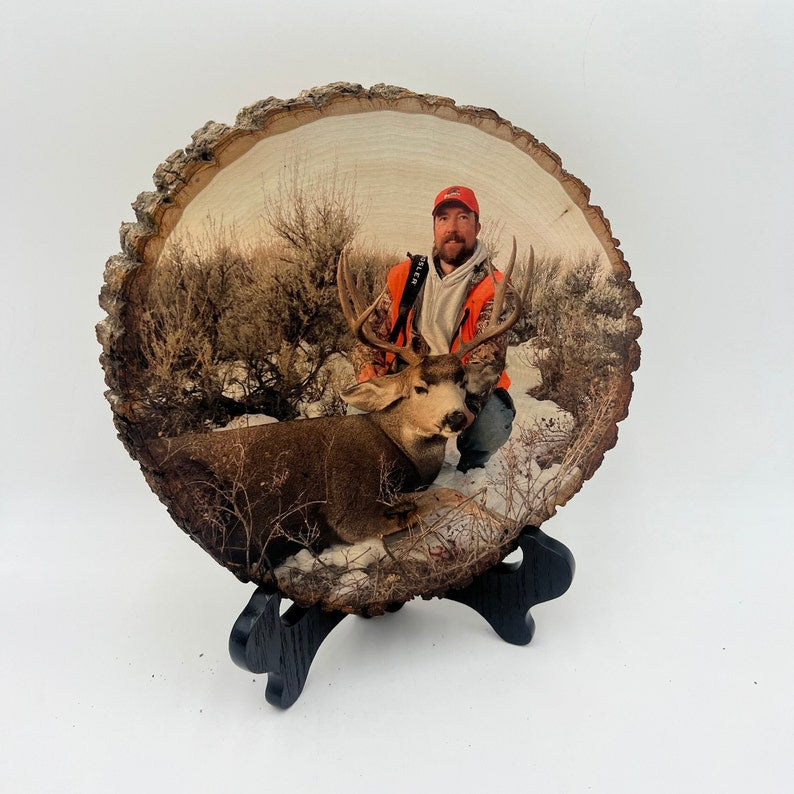 Hunting Decor, Your Hunting Picture on Wood, Custom Wood Photo Transfer, Outdoor Pictures, Hunting Gifts, Deer Pictures, Dad Christmas Gift