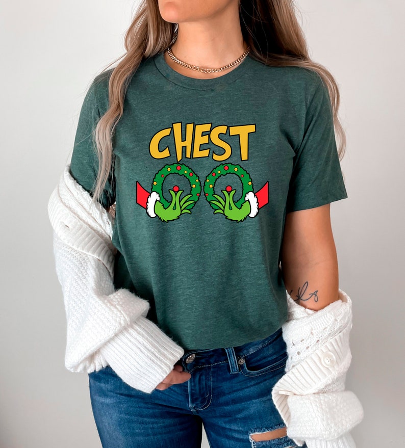 Chest And Nuts Couples Christmas T-Shirt, Funny Christmas Shirt, Couples Christmas Sweatshirts, Christmas Humor, Holiday Tee, Funny Saying
