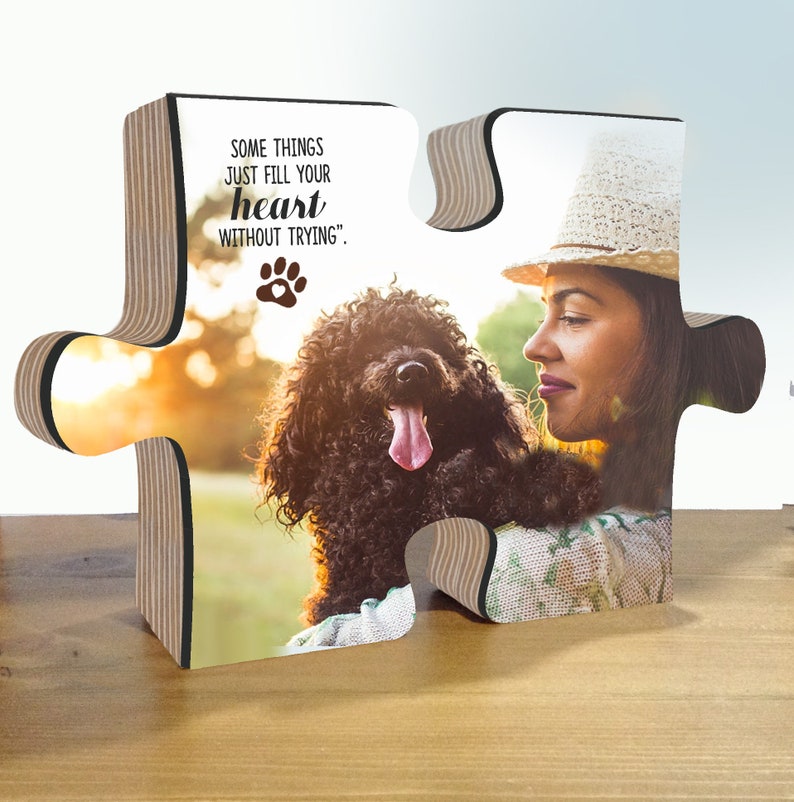 Pet memorial gift, dog memorial gift, Pet Loss Gifts, custom pet portrait, photo puzzle, Cat Lover Gift, Dog Memorial plaque, Cat Memorial