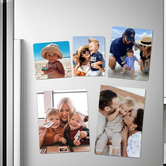Custom Fridge Magnet with Photo Personalized Photo Magnet Family Vacation Print Custom Gift Holiday Refrigerator Magnet Gift for Mom/Dad