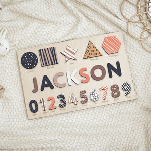 Baby Gift for Girls Personalized Wooden Name Puzzle: Custom Baby Shower Gift for Baby Boys and Girls - Personalized Toy for Toddlers