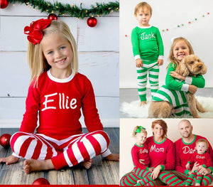 Family Christmas Pajamas, Matching Christmas Pajamas, Personalized Christmas Pajamas, Family Christmas PJs