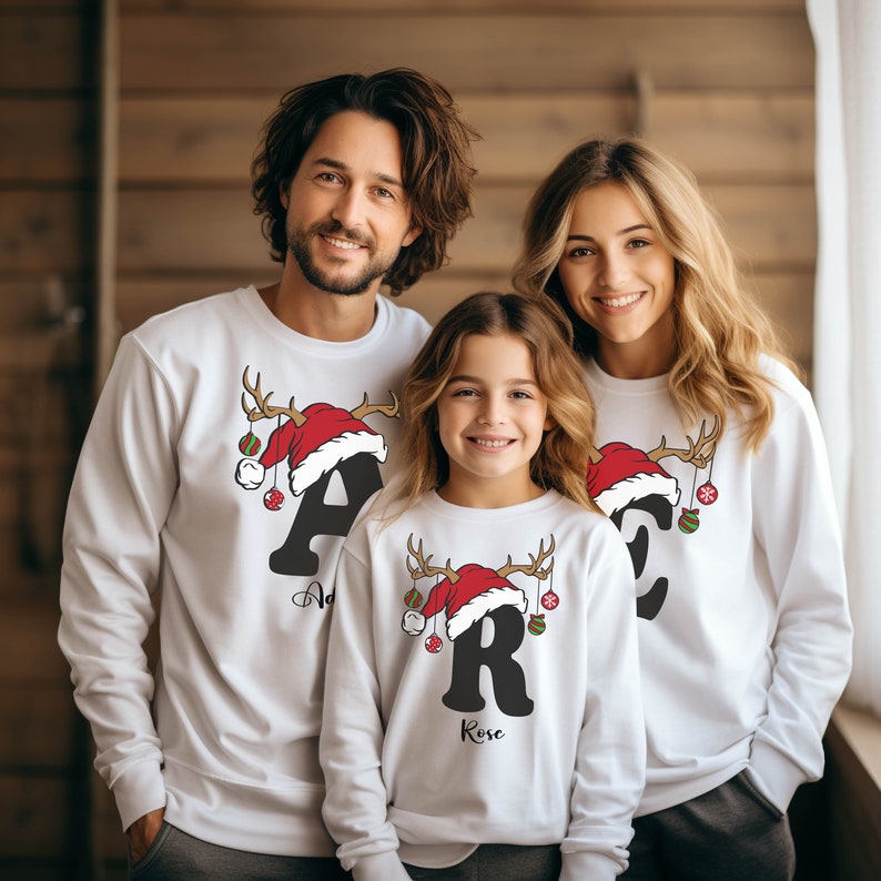 Custom Christmas Matching Sweatshirt, Custom Christmas Family Hoodie, Christmas Gifts, Personalized Gifts,Christmas Sweatshirt,Family Hoodie
