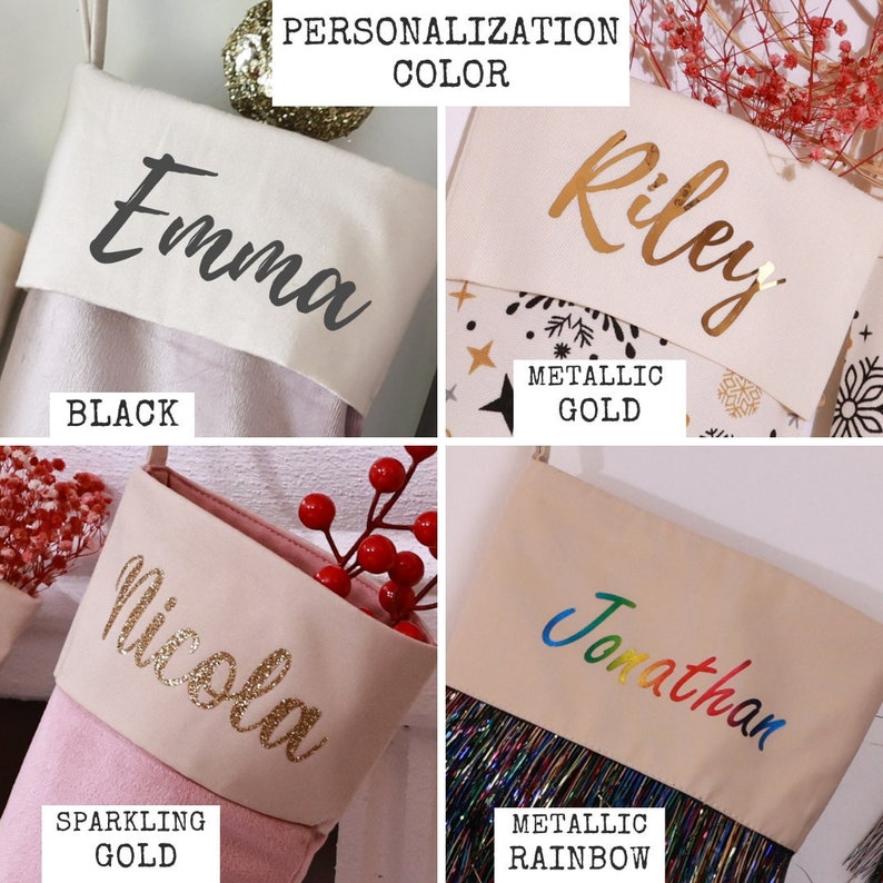 Velvet Christmas Stocking - Custom Name Christmas Stocking - Name Stockings - Family Stockings - Christmas Decor