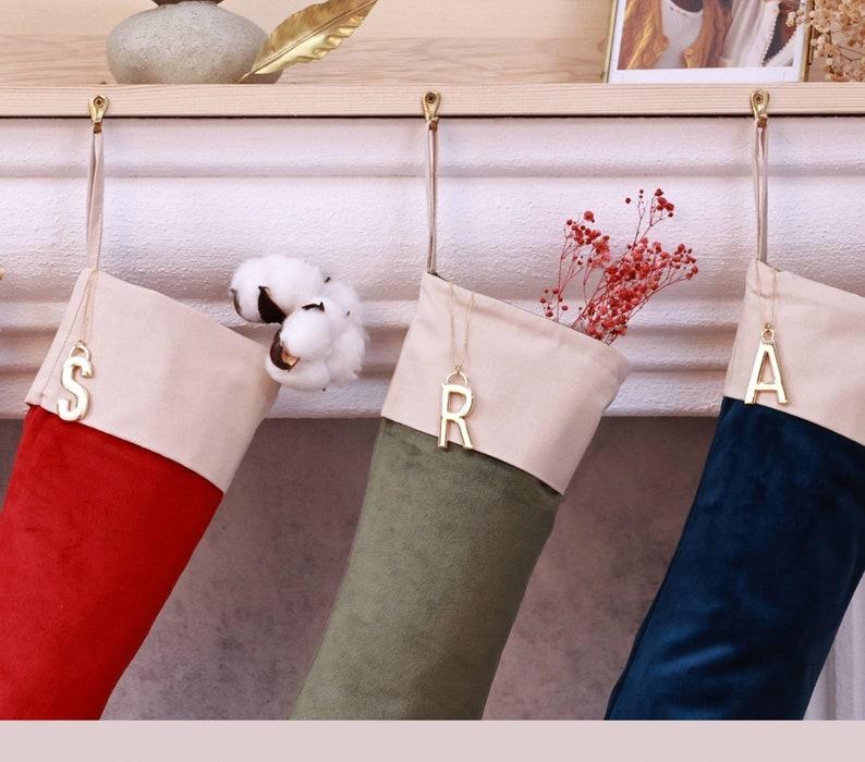 Velvet Christmas Stocking - Custom Name Christmas Stocking - Name Stockings - Family Stockings - Christmas Decor