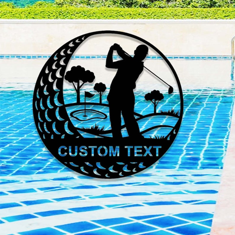 Personalized Metal Golf Sign,19th Hole Metal Sign,Custom Golfer Name Sign,Golf Wall Art,Golfing Home Decor,Golf Player Gift,Man Cave Sign