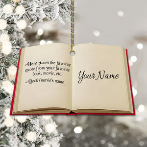 Personalized Reading Book Christmas Ornaments, Book Christmas Ornament, Librarian Book Ornament, Gift Reading Book Lover, More Book Ornament