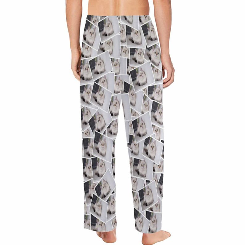 Customized Pajama Pants with Photo,Collage Photo Pants,Pictures Printed Pajama,Men's Pajama Bottoms,Gift for him,Birthday Day gift 20 pictures