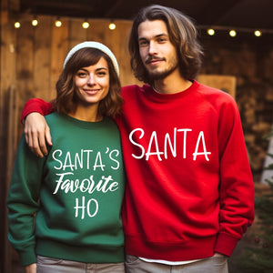 Christmas Couple Sweaters set, Couples Winter Sweatshirts, Funny Christmas Sweater, Christmas Jumper, Hubby Wifey Sweater, Xmas Gift