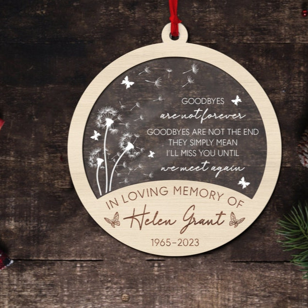 Personalized Memorial Christmas Ornament, In Loving Memory Christmas Ornament, Loss of Loved Mom Dad Remembrance Gifts, Sympathy Gift
