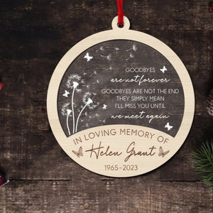 Personalized Memorial Christmas Ornament, In Loving Memory Christmas Ornament, Loss of Loved Mom Dad Remembrance Gifts, Sympathy Gift