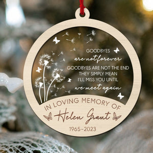 Personalized Memorial Christmas Ornament, In Loving Memory Christmas Ornament, Loss of Loved Mom Dad Remembrance Gifts, Sympathy Gift