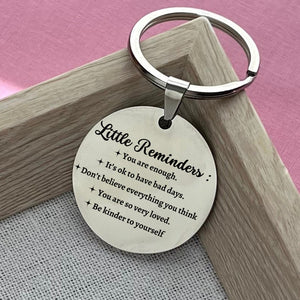 Custom Positive Reminder Aluminium Keychain - Personalized Inspirational Affirmation Keychain - Christmas Gift
