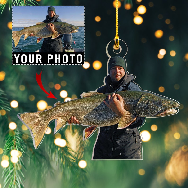 Custom Fishing Photo Ornament, Hunting Ornament, Personalized Fishing Photo Ornament, Hunting Picture Ornament, Personalized Photo Ornament