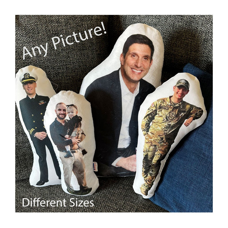 My Hero Stuffed Doll Deployment, Army, Navy, Military, Photo Pillow, Face pillow, Comfort, Look-a-Like, Memory, Marine, Daddy, Mommy