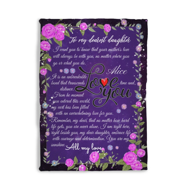 Gift for Daughter Blanket, Customized Blanket, Blanket For Daughter From Mom, Gift For Daughter's Birthday, Christmas gift, Custom gift