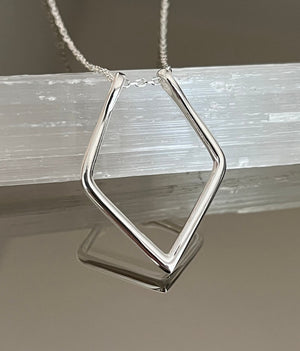 Geometric Ring Holder Necklace Thick Chain Options Ring Surgeon Gift Christmas Gift Engagement Ring Keeper Wedding Ring Holder
