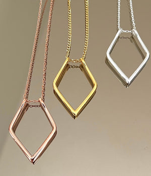 Geometric Ring Holder Necklace Thick Chain Options Ring Surgeon Gift Christmas Gift Engagement Ring Keeper Wedding Ring Holder