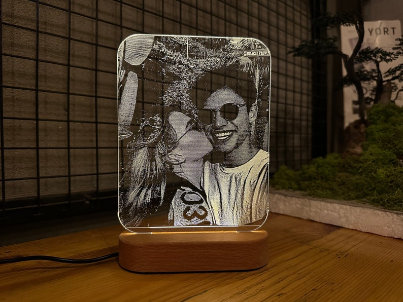 Photo Gift Personalized Led Lamp Anniversary Gift Custom Photo Led Light Lamp Romantic Gifts for Him Custom 3D Led Lamp Light Christmas Gift
