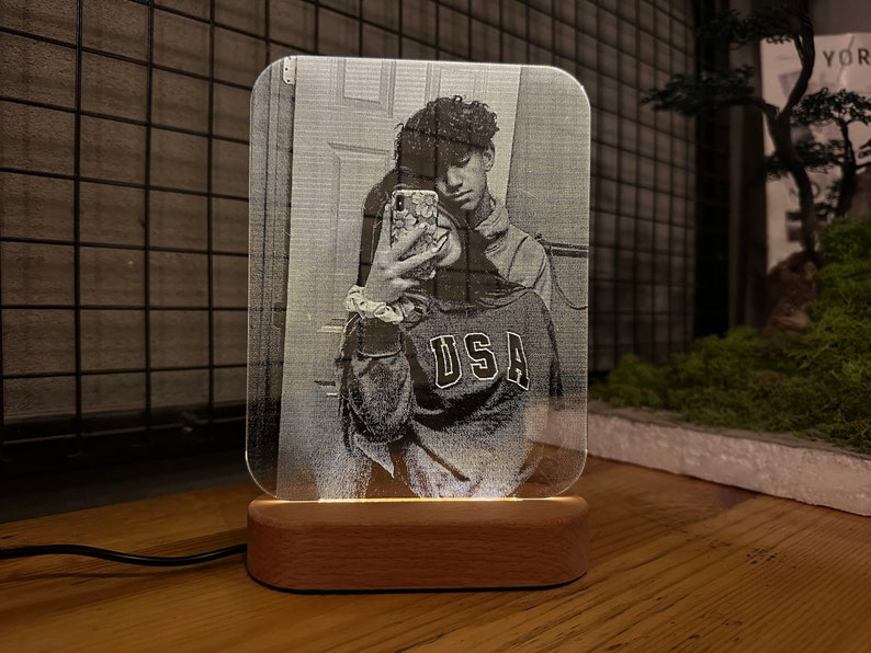 Photo Gift Personalized Led Lamp Anniversary Gift Custom Photo Led Light Lamp Romantic Gifts for Him Custom 3D Led Lamp Light Christmas Gift