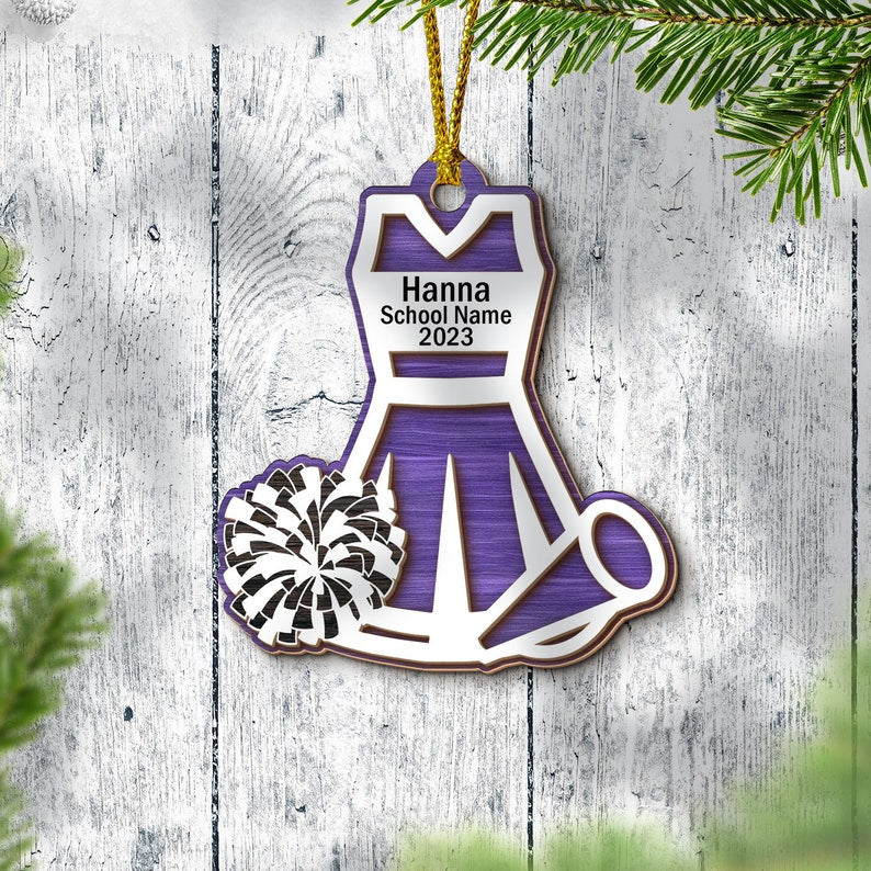 Personalized Cheerleader Ornament, Cheer Ornaments for Christmas Tree, Cheerleading Ornament, Cheerleader Ornament 2024, Cheerleader Gifts