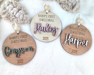 Baby's First Christmas Personalized Ornament | Baby Keepsake | Baby Shower Gift | Baby Name Sign | First Christmas Ornament 2024