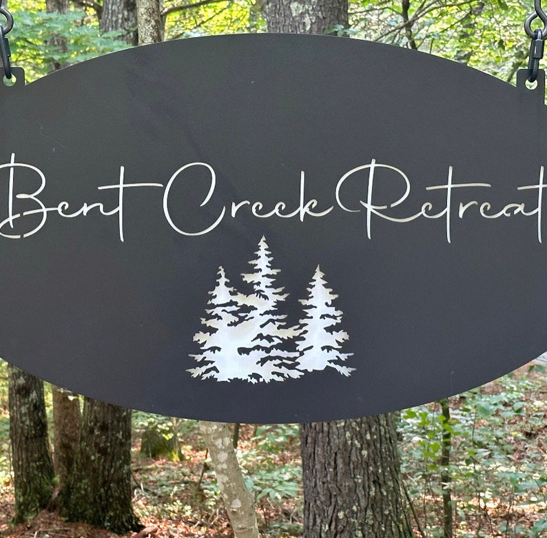 Oval METAL Evergreen SIGN ,personalized metal sign, personal door sign, perfect gift il_794xN.5397139500_b826.jpg