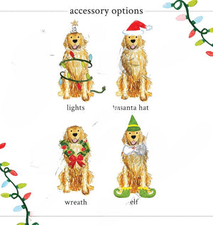 Festive Christmas Mix and Match Pet Garden Flag | Personalized Pet Yard Flag, Goldendoodle, Golden Retriever, Lab, GSP, Spaniel, Cat