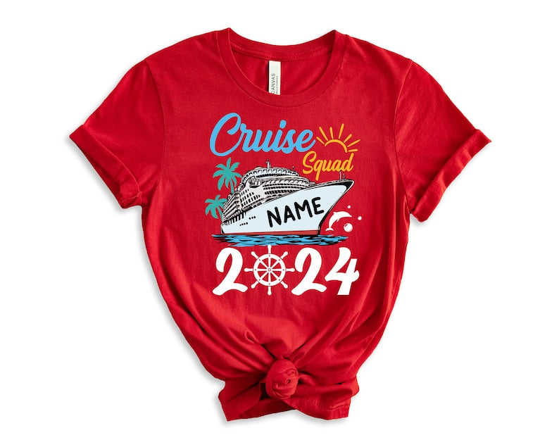 Custom Cruise Squad 2024 Shirt, Cruise Squad Shirt, Custom Cruise Squad Group Shirt for 2024 Season, Custom Family Cruise Shirts, Cruise