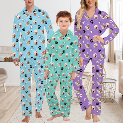 Custom Pet Face Pajamas,Custom Pajamas for Family,Personalized Long Sleeve Pjm Sets,Funny Dog face Pajamas,Family,Birthday,Anniversary Gifts il_794xN.5402514084_ds0l.jpg