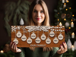 Personalized Christmas Family Name Sign, Custom Christmas Sign, Holiday Season Welcome Sign, Farmhouse Home Decoration, Christmas Decoration