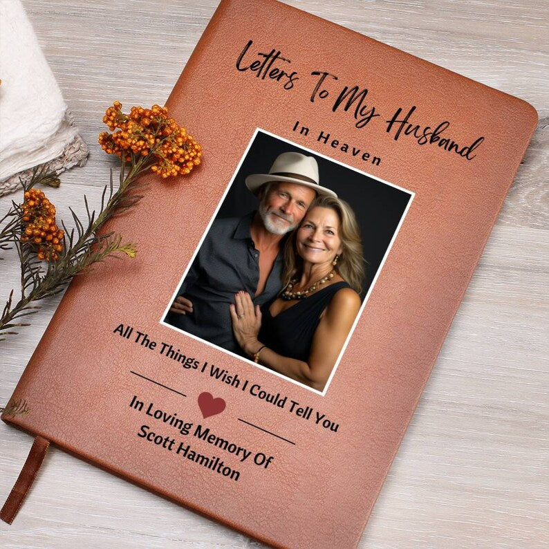Loss Of Husband Gift For Widow Wife To Husband In Heaven Memorial Journal For Letters To Husband Grief Journal Personalized Bereavement Gift