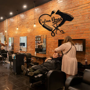 Personalized Hair Salon Metal Sign: Custom Hairstyle Shop Decor