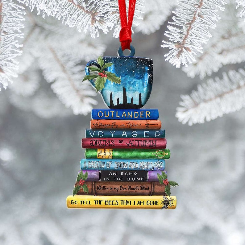 Personalized Outlander Novel Book Christmas Ornament, Go Tell The Bees That I Am Gone Acrylic Ornament, Outlander Book Collection Fans Gift