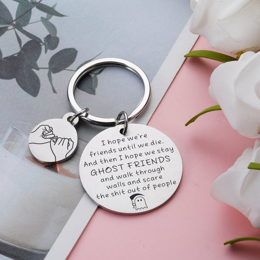 I Hope We're Friends Until We Die, Best Friends Gifts, Funny Birthday Graduation Friendship Gifts for Women, Best Friends Bestie Gifts