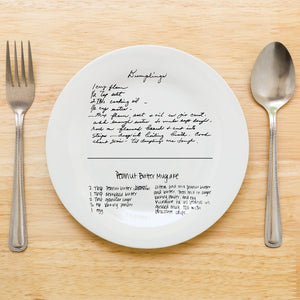 Personalized Handwritten Recipe Plate: Photo Picture Plate, Kitchen Gift