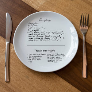Personalized Handwritten Recipe Plate: Photo Picture Plate, Kitchen Gift