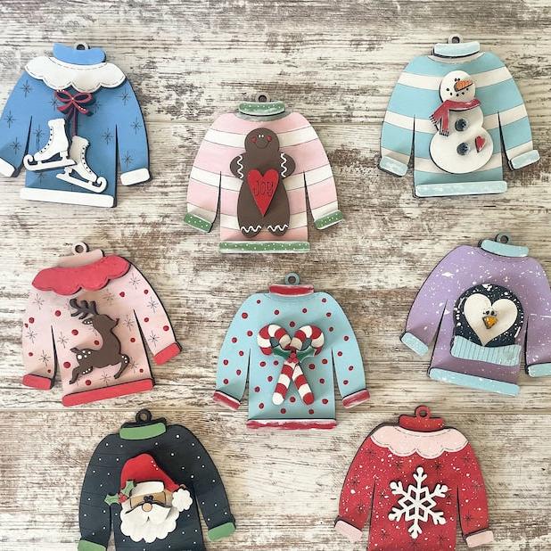 Christmas Sweater Ornament Gift Card Holder | Christmas Ornaments | Glowforge | Gift Tag