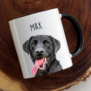 Custom Mug From Photo, Christmas Gift For Pet Parents, Dog Lover Gift, Digital Pet Portrait, Pet Painting, Coffee Mug, Dog Dad Gift, Cat Dad