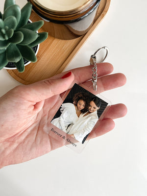 Custom Photo Keychain | Personalized Photo Keychain | Anniversary Gift | Gift for Him | Gift for Her, Gift For Bestie, Sister Check Key Chain Ring Keyrings Picture Gift