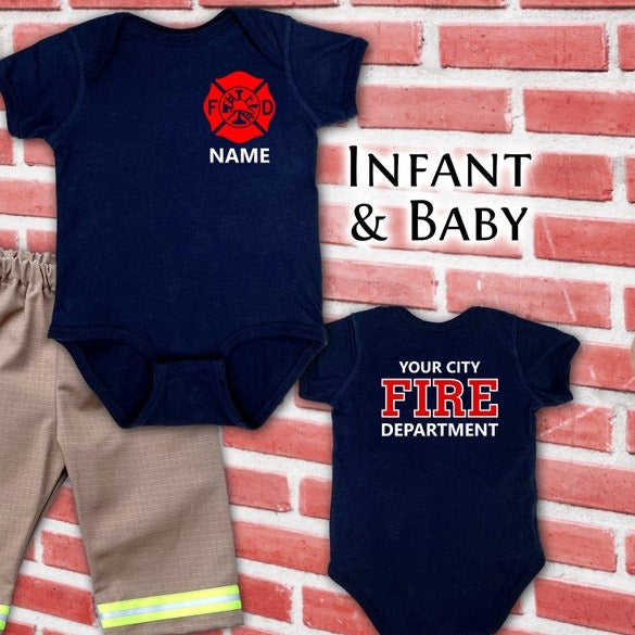 Personalized Name And Optional Fire Department, Firefighter Matching T-Shirt Dad and Kids, Father's Day Gift il_794xN.5430022682_6ldr.jpg?v=1715930351