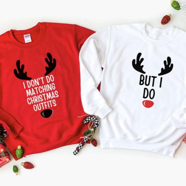 I Don't Do Matching Christmas Shirt Couples Christmas Pajamas Tops Matching Christmas Pajamas Couple Couples Christmas Shirts Christmas